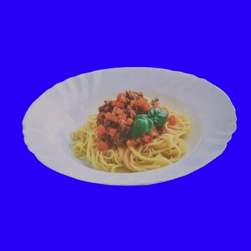 Spaghetti animation . green screen or chroma key. Spaghetti is animated on a green background. 4K 3D animation. Food animation on paper effect. 3D rendering Green Screen.
