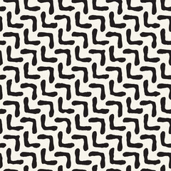 Vector seamless hand-painted ink pattern. Abstract decorative background. Stylish monochrome hand-drawn texture.