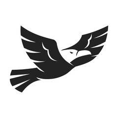 Crow Logo template Isolated. Brand Identity. Icon Abstract Vector graphic