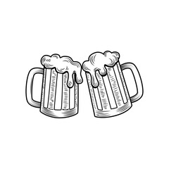 Oktoberfest vector logo beer illustration