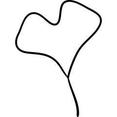 Obraz premium boho leaf doodle elements