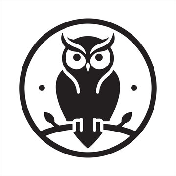 Silent Spectacle: Bird Silhouette Set Portraying the Elegant Stillness of Owl Silhouettes - Bird Silhouette - Owl Vector
