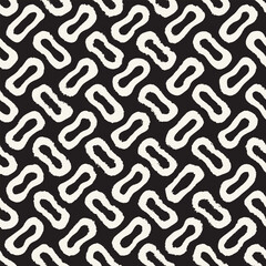 Vector seamless hand-painted ink pattern. Abstract decorative background. Stylish monochrome hand-drawn texture.