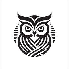 Enchanted Nocturne: Bird Silhouette Series Showcasing the Graceful Flight of Owls - Bird Silhouette - Owl Vector
