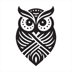 Midnight Lullaby: Bird Silhouette Set Illustrating the Quiet Charm of Owl Shadows - Bird Silhouette - Owl Vector
