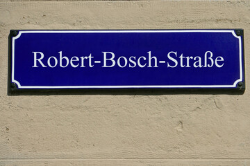 Obraz premium Emailleschild Robert-Bosch-Straße