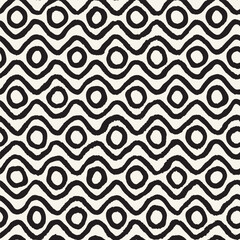 Vector seamless hand-painted ink pattern. Abstract decorative background. Stylish monochrome hand-drawn texture.