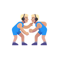 Man Wrestling :Medium-Light Skin Tone