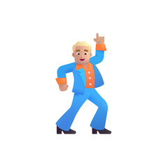 Man Dancing : Medium-Light Skin Tone