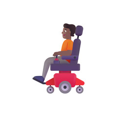 Person in Motorized Wheelchair: Medium-Dark Skin Tone