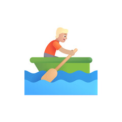 Person Rowing Boat: Medium-Light Skin Tone