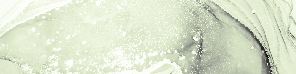 Alcohol Ink Pattern. Lime Acrylic Texture. Mint