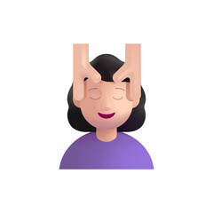 Woman Getting Massage: Light Skin Tone