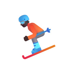 Fototapeta premium Skier :Dark Skin Tone