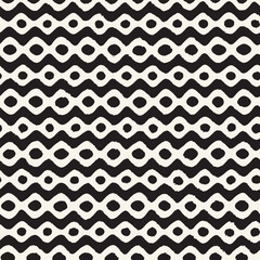 Vector seamless hand-painted ink pattern. Abstract decorative background. Stylish monochrome hand-drawn texture.