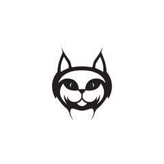 forest cat icon logo design vector