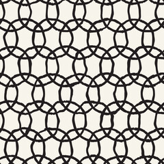 Fototapeta premium Vector seamless hand-painted ink pattern. Abstract decorative background. Stylish monochrome hand-drawn texture.
