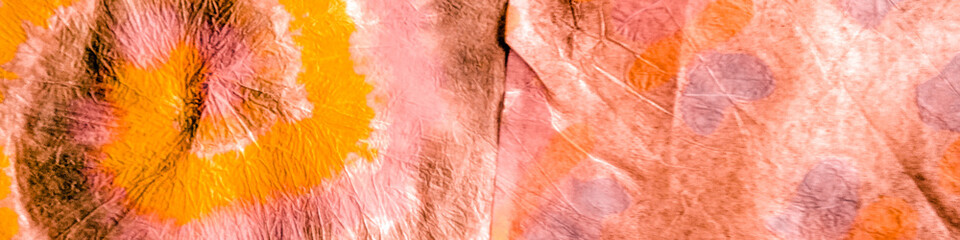 Sepia Tye Dye. Colored Smoke Isol. Pink Border.