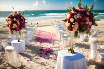 wedding reception at the beach
