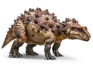 Ankylosaurus isolated on white background