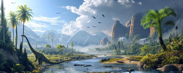 Beautiful Jurassic landscape
