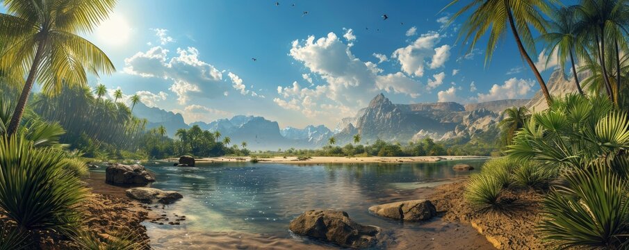 Beautiful Jurassic landscape