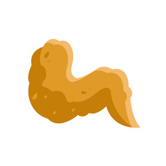 crispy fried chicken flat icon vector illustration design. fast food fried chicken.