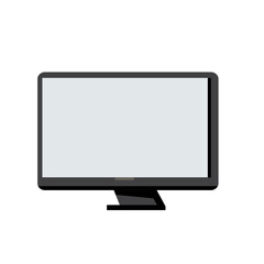computer display isolated on white background. blank monitor. Vector flat illustration
