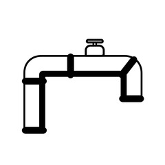 Flat industrial pipes with plumbing pipeline parts of different shapes. vector flat illustration