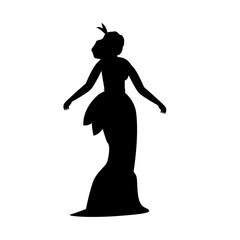 Silhouette of a girl. Girlfriends on a white background. Vector illustration. 