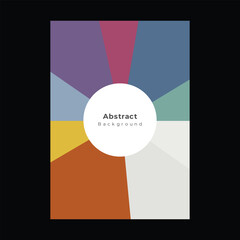 Abstract shapes cover template portrait background