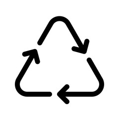 Recycling line icon. Vector graphics