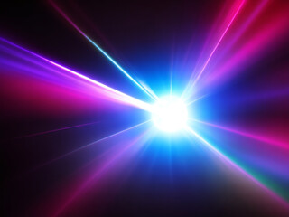 Obraz premium Colorful Lens flare light pattern black background light flare effect 