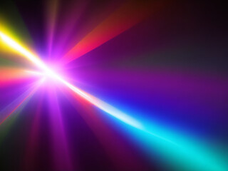 Obraz premium Colorful Lens flare light pattern black background light flare effect 