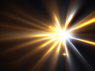 Obraz premium Colorful Lens flare light pattern black background light flare effect 
