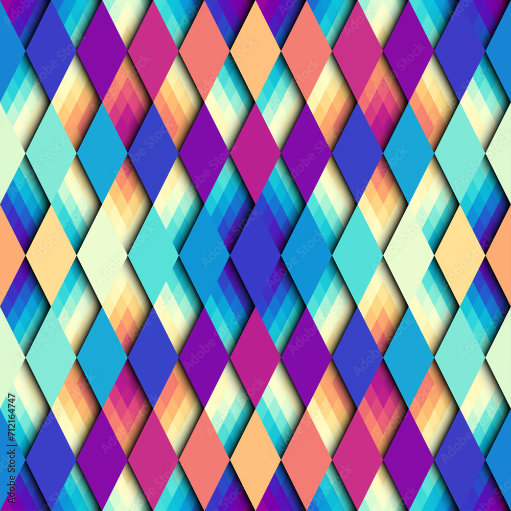Aufkleber Argyle seamless vector pattern background. Pattern of a rhombuses.