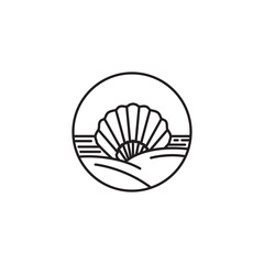 outdoor traveling icon logo design vector