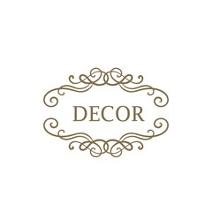 Ornate decor, border for invitation