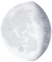 Waning gibbous moon clipart transparent PNG