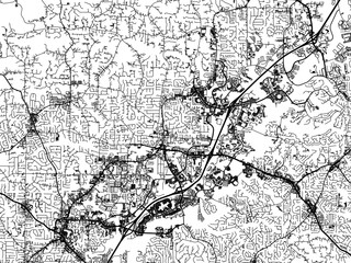 Vector road map of the city of  Alpharetta  Georgia in the United States of America with black roads on a white background.