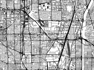 Vector road map of the city of  Carson  California in the United States of America with black roads on a white background.