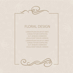 Ornate decor, border for invitation