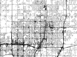 Vector road map of the city of  Edmond  Oklahoma in the United States of America with black roads on a white background.