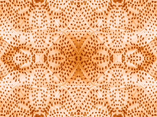 Golden Oriental Pattern. Ikat Seamless Pattern.