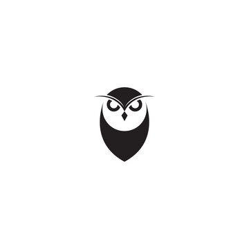 barn owl icon logo design vector