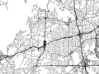 Vector road map of the city of  Minnetonka  Minnesota in the United States of America with black roads on a white background.
