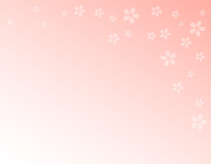 桜舞う春らしいフレーム素材　2