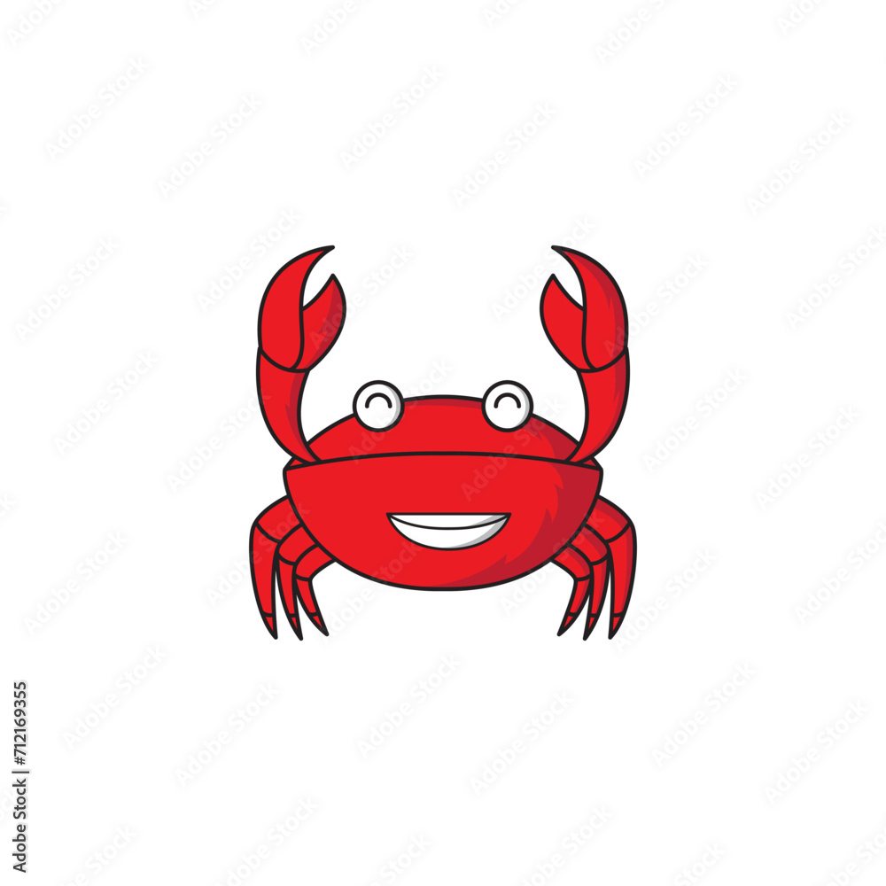 Canvas Prints crabs seafood icon logo design vector