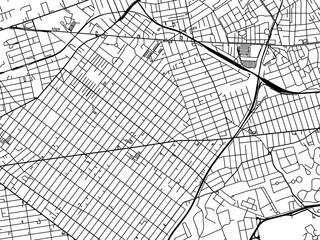 Vector road map of the city of  Ridgewood  New York in the United States of America with black roads on a white background.
