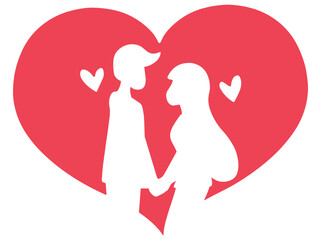 Couple or Human Lover Illustration
